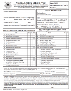 vessel safety checklist